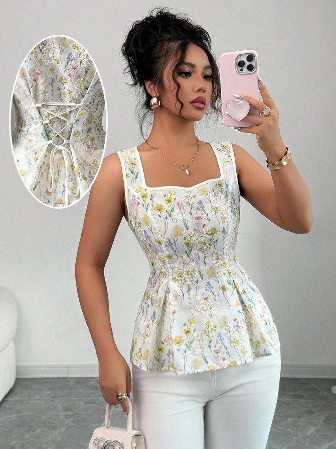 Criss-cross back women's top
