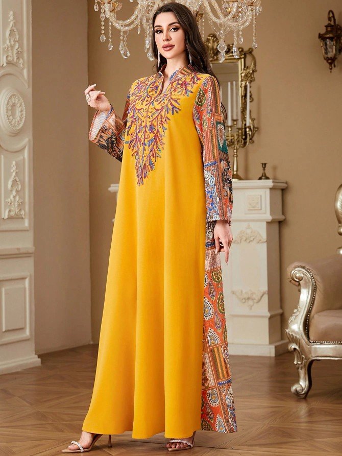 Embroidered Middle Eastern dress