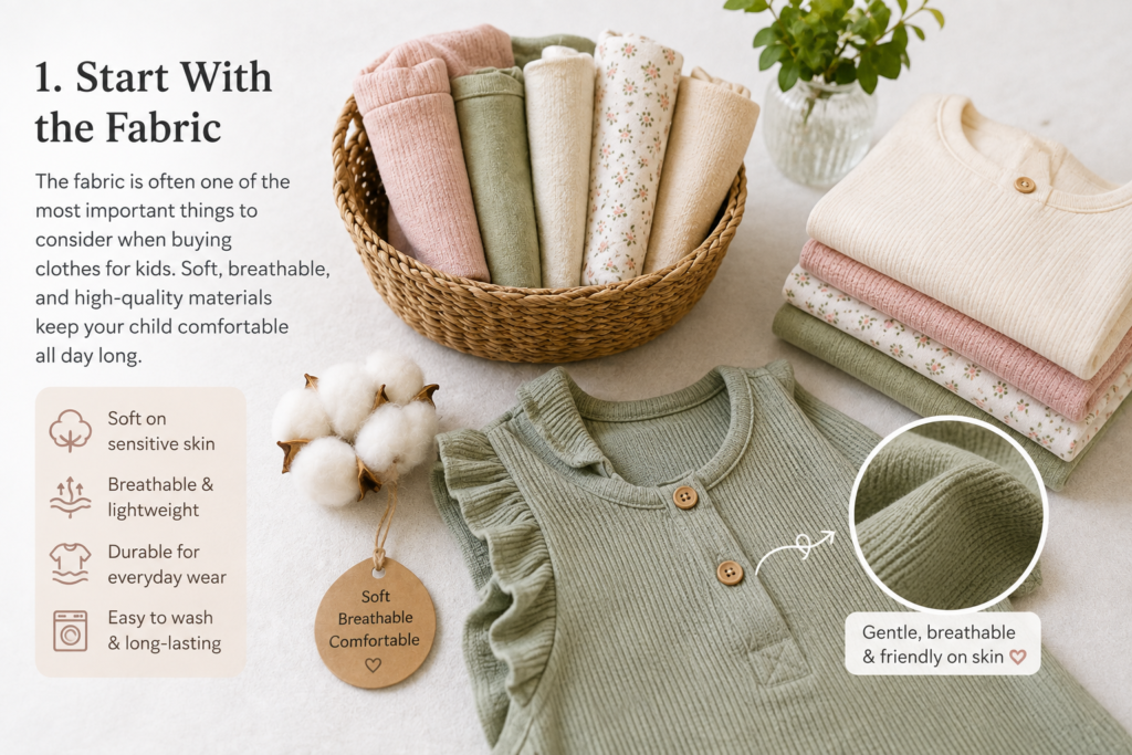 Comfortable and stylish clothes for kids made with practical fabrics