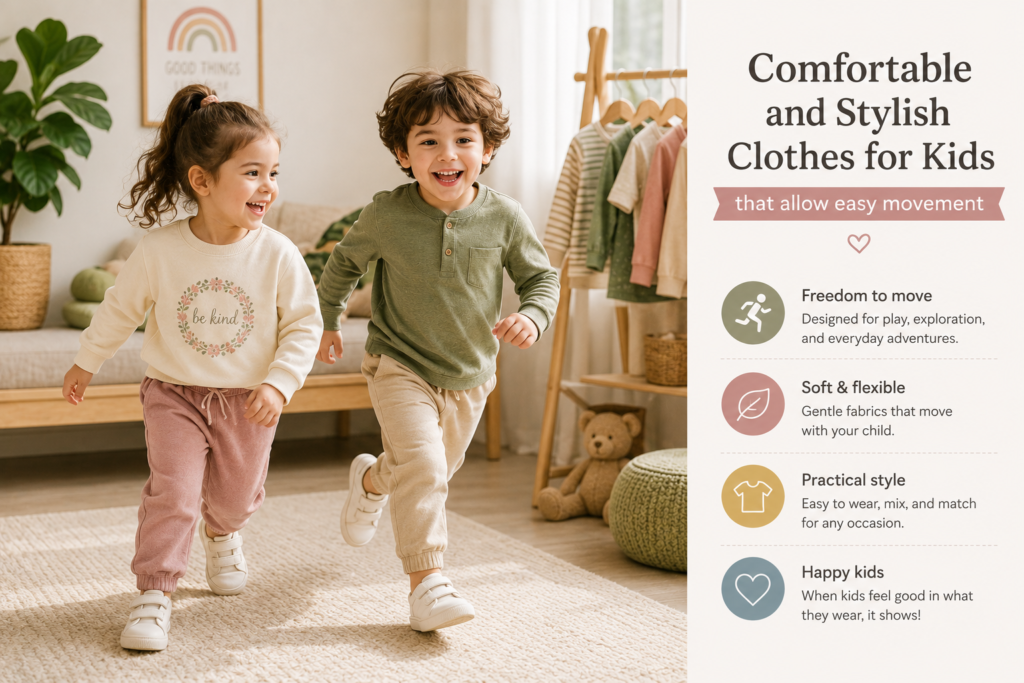 Comfortable and stylish clothes for kids that allow easy movement