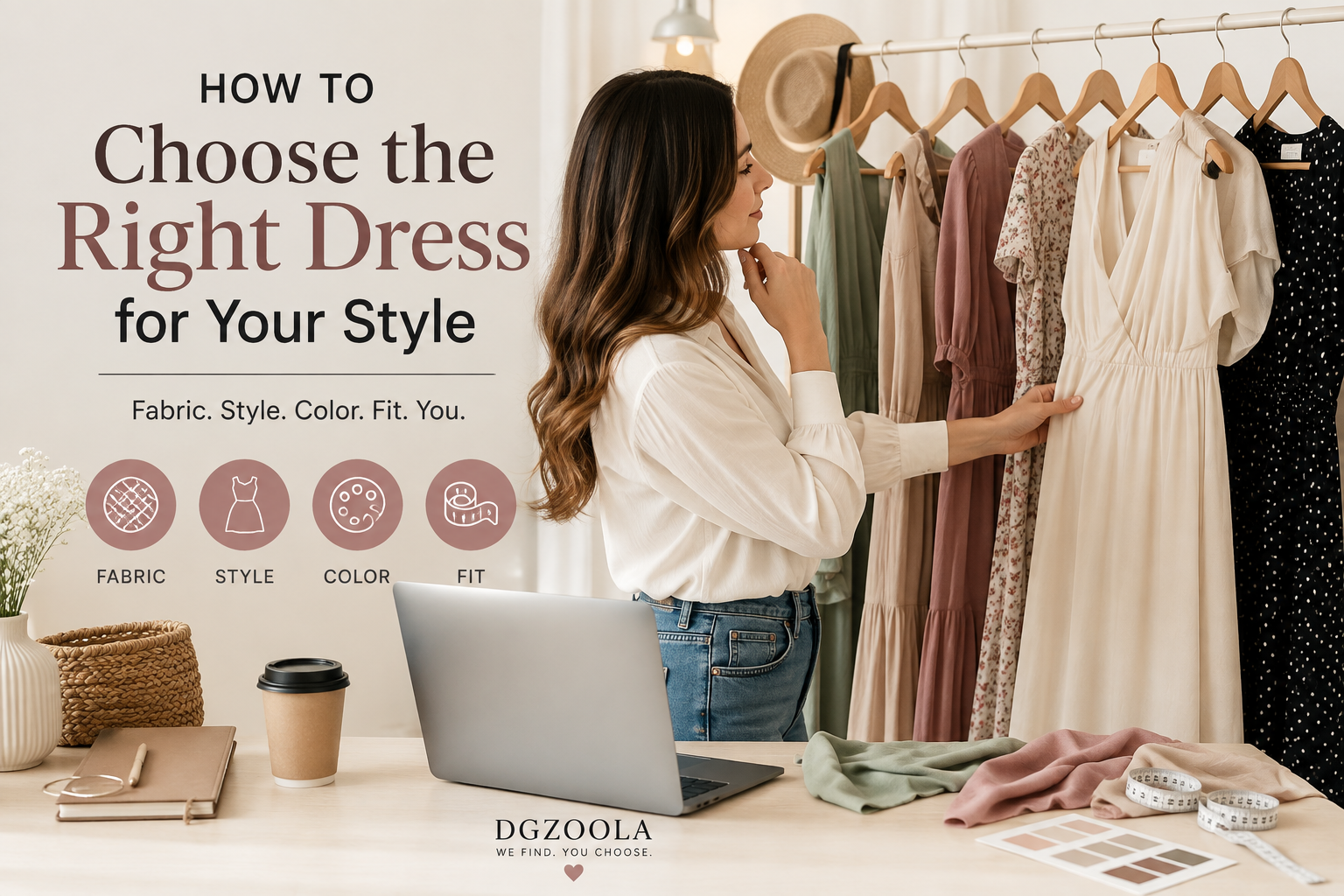 Choose The Right Dress by considering fabric, style, color, and fit