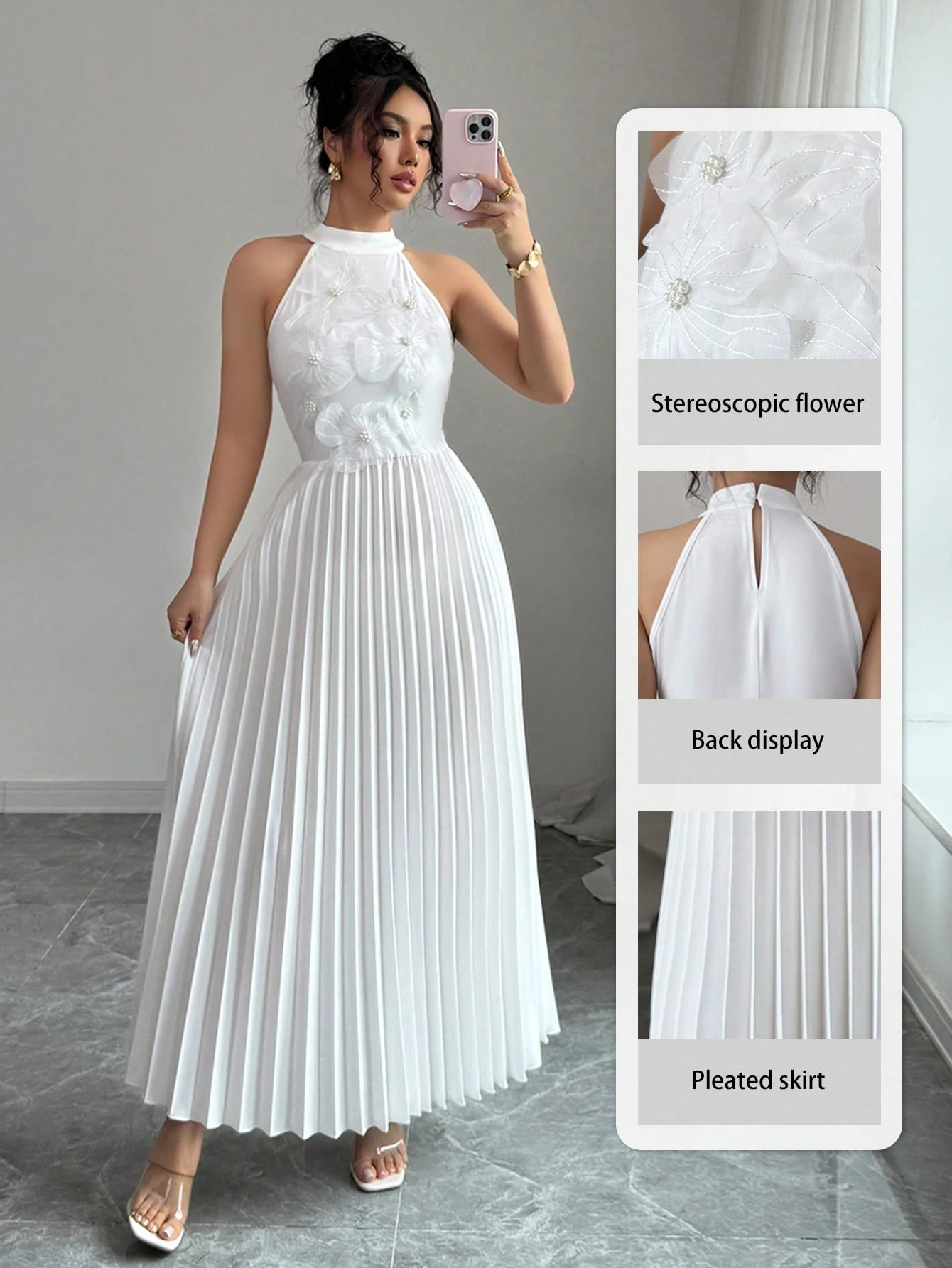Elenzga Pleated Dress